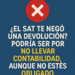 El SAT te negó una devolución? Podría ser por no llevar contabilidad, aunque no estés obligado?
